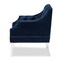 Baxton Studio Silvana Blue Velvet Upholstered Lounge Chair with Acrylic Legs 152-9267 - alternate 9